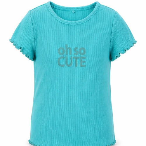 George Girls Green  Cotton Basic T-Shirt Size 2-3 Years Round Neck