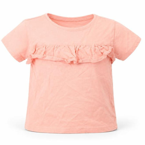 H&M Girls Orange  100% Cotton Basic T-Shirt Size 2-3 Years Round Neck