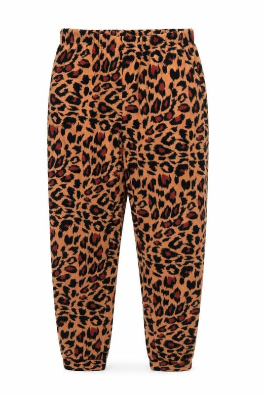 Front view of style it up women’s multicoloured animal print polyester top pyjama pants, size S