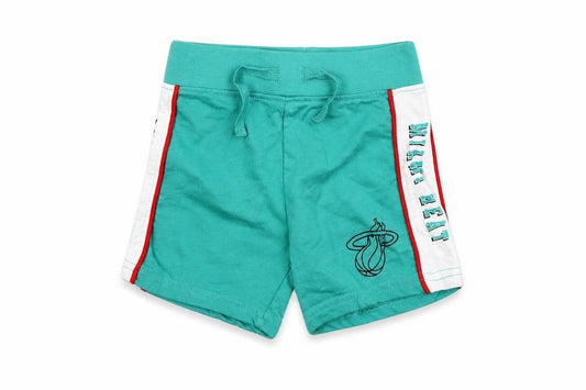 Front view of Primark Baby Green Cotton Cropped Trousers, size 6-9, Months Drawstring