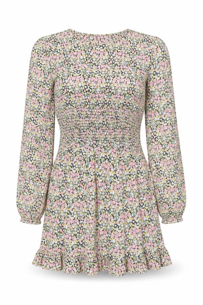 Miss Selfridge Womens Multicoloured Floral Viscose Fit & Flare  Size 6  Square Neck