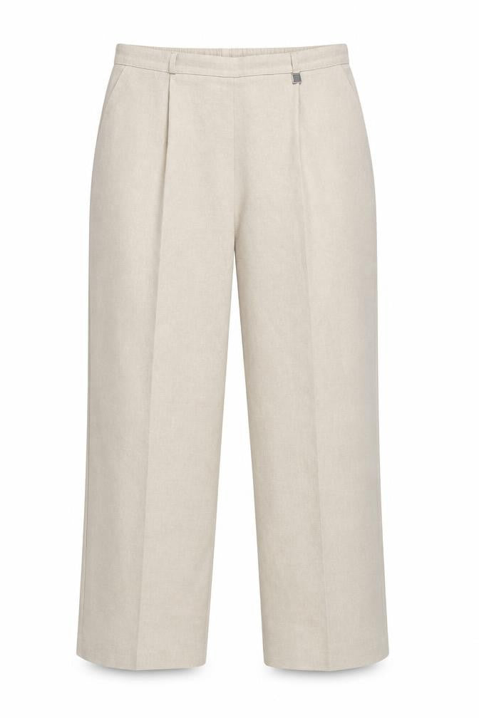 Classic Womens Beige  Polyester Dress Pants Trousers Size 18 L27 in Regular