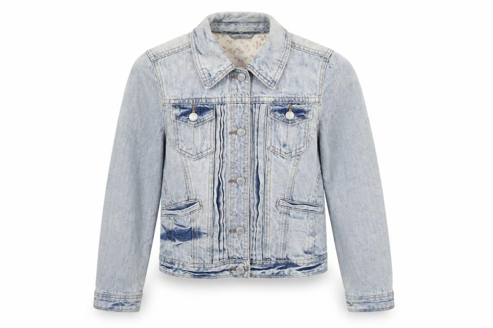 Front view of Falmer Heritage women’s multicoloured jacket, size UK 8, - distressed