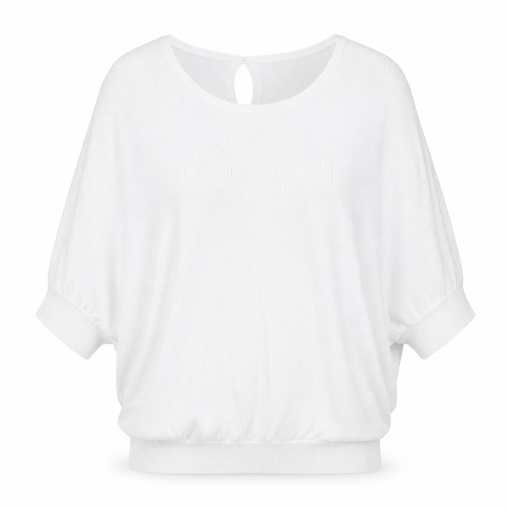 Front view of Max women’s silver round neck viscose jumper, size XS
