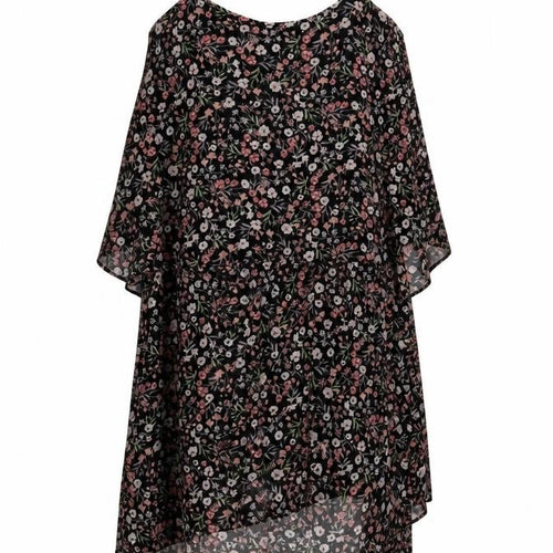 George Womens Black Floral Polyester Slip Dress  Size 10  Square Neck