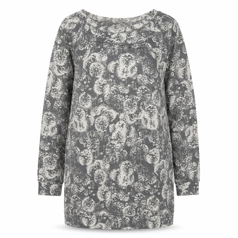 M&S Womens Grey Floral Polyester Jumper Dress  Size 12  Round Neck