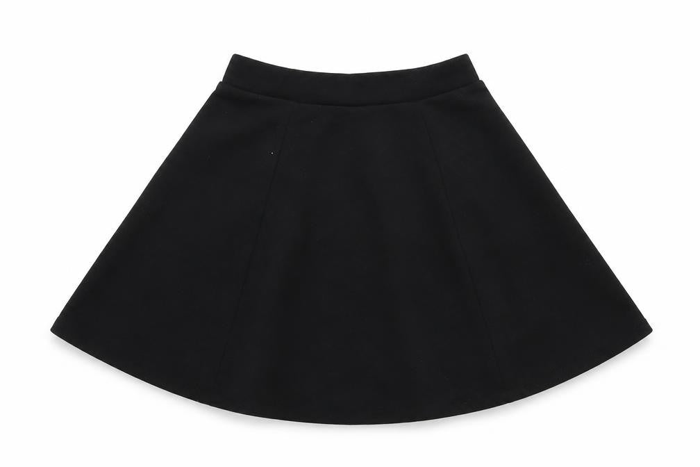 George Girls Black  Polyester Skater Skirt Size 7-8 Years  Regular