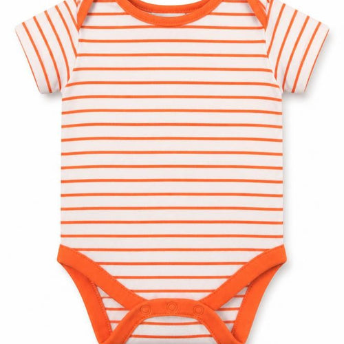 Mini Club Baby Orange Striped Cotton Babygrow One-Piece Size Newborn  Button