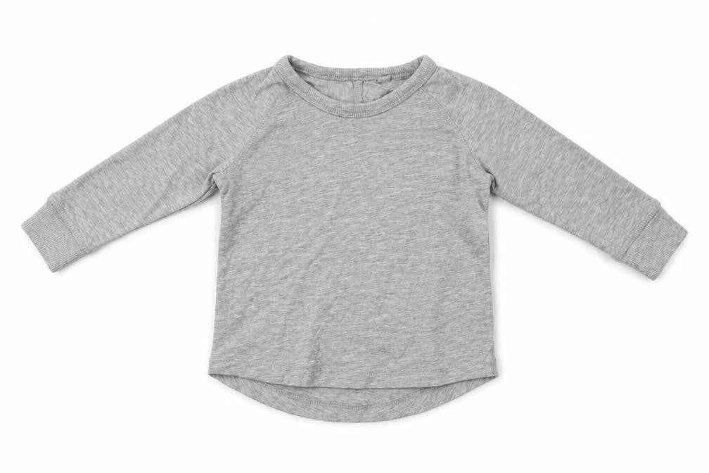 Front view of Next Baby Grey Cotton Basic Casual, size 6-9, Months Crew Neck Pullover