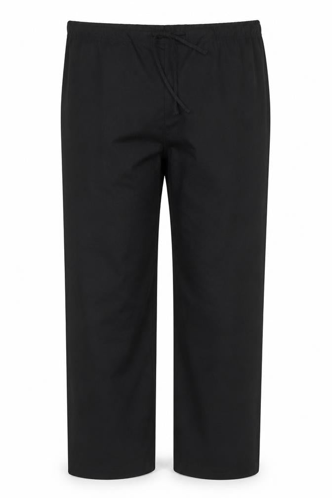 Front view of Adar women’s black polyester trousers, size 2XL, 30-inch leg regular