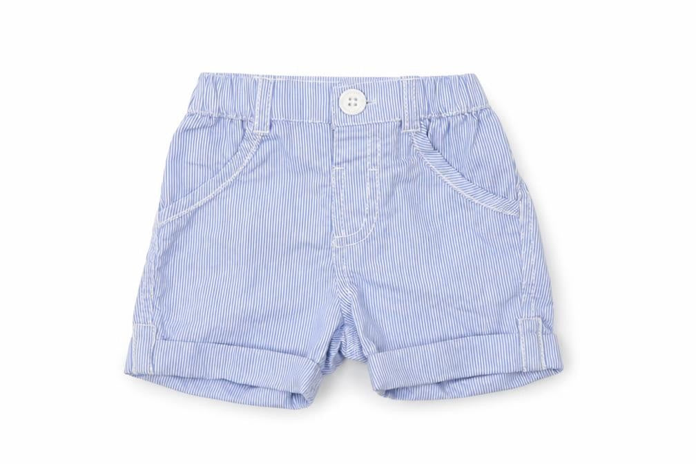 George Baby Blue Striped Cotton Jogger Trousers Size 0-3 Months  Button