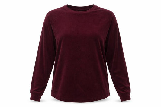 Front view of Primark women’s purple roll neck polyester jumper, size XS, - loungewear