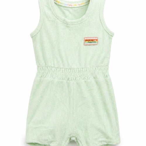 Primark Girls Green  Cotton Romper One-Piece Size 6-9 Months