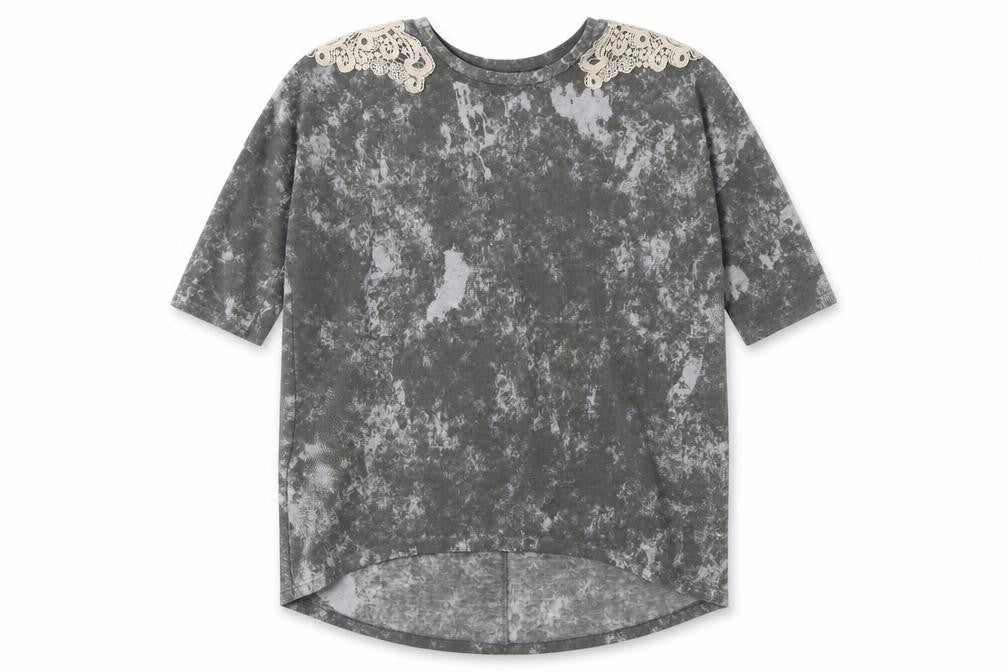 Front view of George women’s grey geometric polyester pullover sweatshirt, size UK 10, pullover