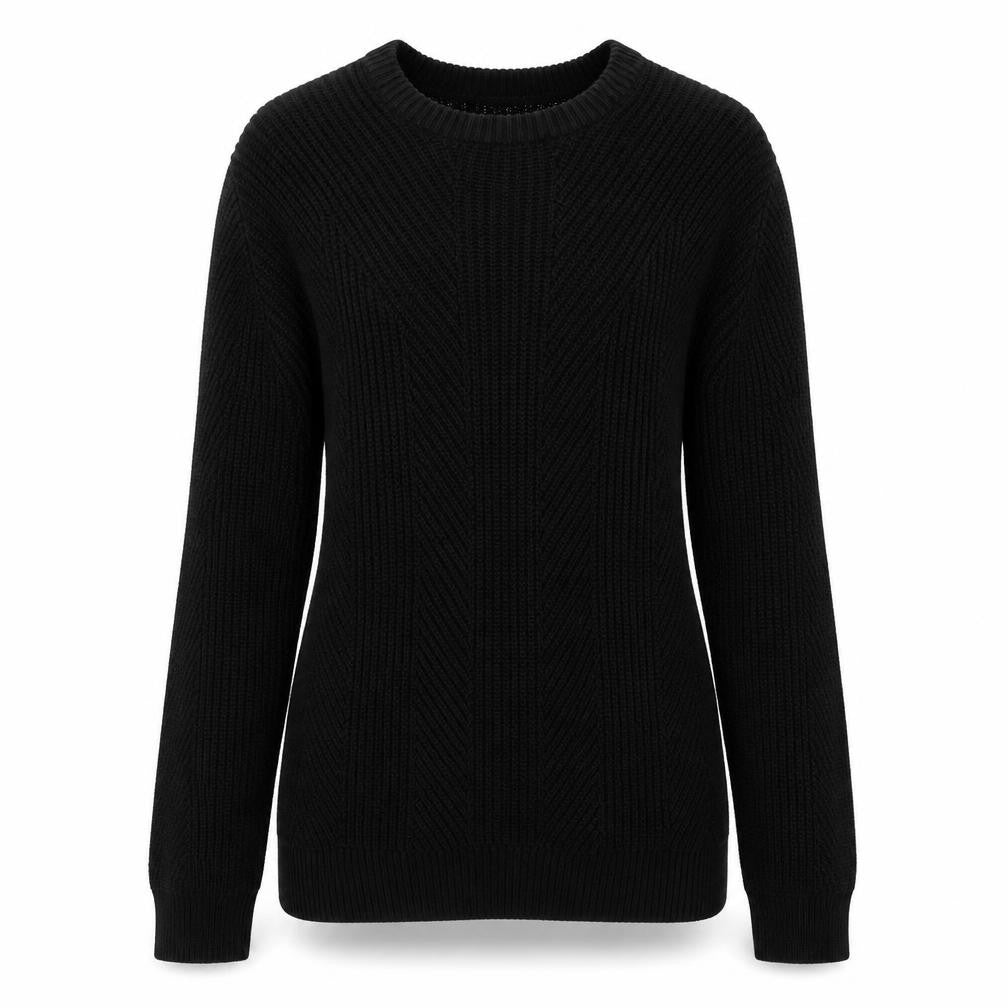 Front view of H&M women’s green acrylic pullover sweatshirt, size M, pullover