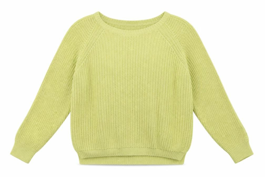 Front view of Marks & Spencer women’s yellow cotton pullover sweatshirt, size UK 16, pullover