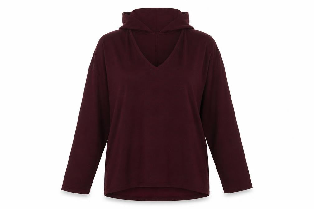 Front view of New Look women’s purple roll neck jumper, size L