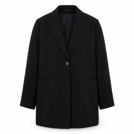 Front view of Profile women’s multicoloured striped polyester jacket suit jacket, size UK 18