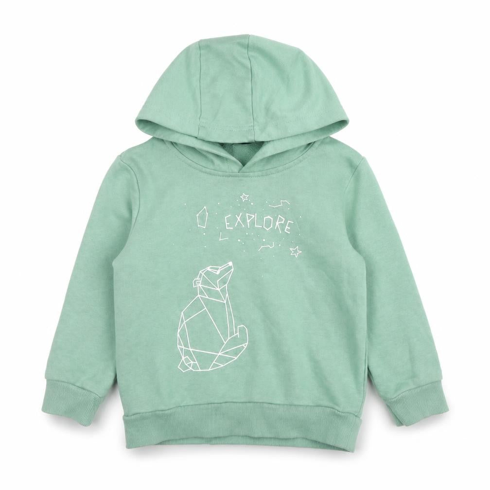 George Boys Green  Cotton Pullover Hoodie Size 2-3 Years
