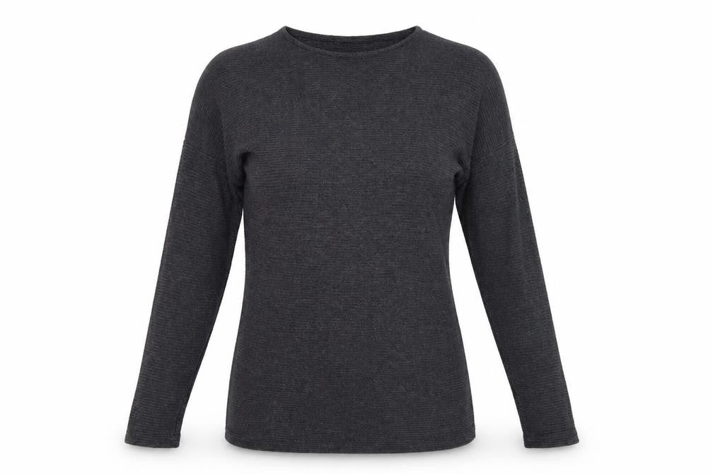 Front view of George women’s grey crew neck viscose jumper, size S