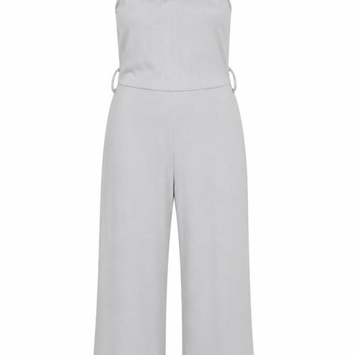 Boohoo Womens Grey Striped Polyester Jumpsuit One-Piece Size 4 L20 in