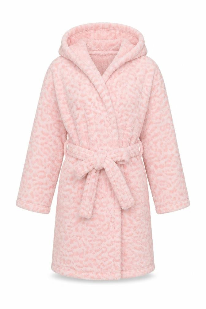 SLEEP BOUTIQUE Girls Pink Geometric Polyester Top Robe Size 5-6 Years  Tie