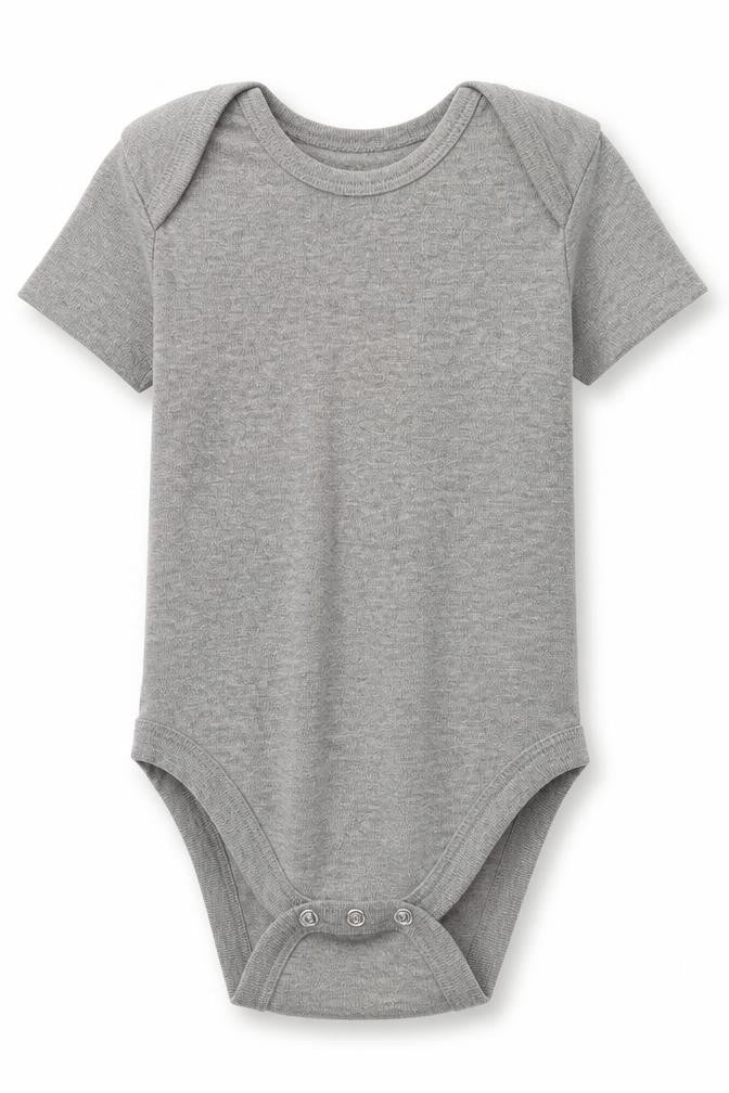 Pure Baby Baby Grey  Cotton Babygrow One-Piece Size 12-18 Months  Buckle