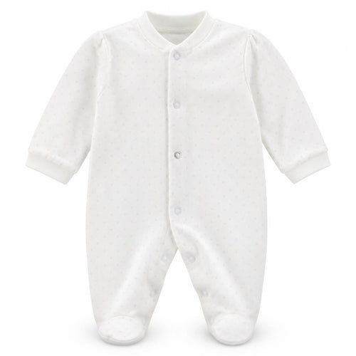 F&F Girls White Geometric Cotton Babygrow One-Piece Size Newborn  Buckle