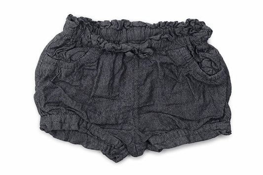 Front view of Preworn Baby Grey Cotton Shorts Outfit/Set, size 9-12, Months