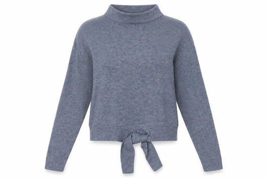 Front view of TU women’s beige acrylic pullover sweatshirt, size UK 12, pullover