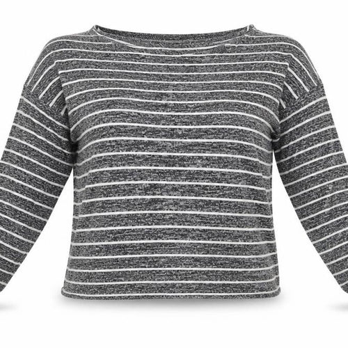 Boohoo Womens Grey Striped Viscose Top Lounge Set Size 12