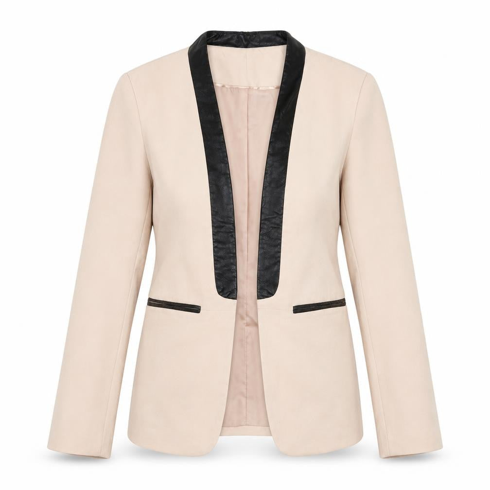 Front view of H&M women’s pink polyester jacket blazer, size UK 10
