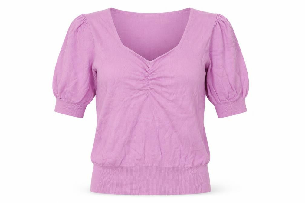 Front view of TU women’s purple cotton pullover sweatshirt, size UK 10, pullover