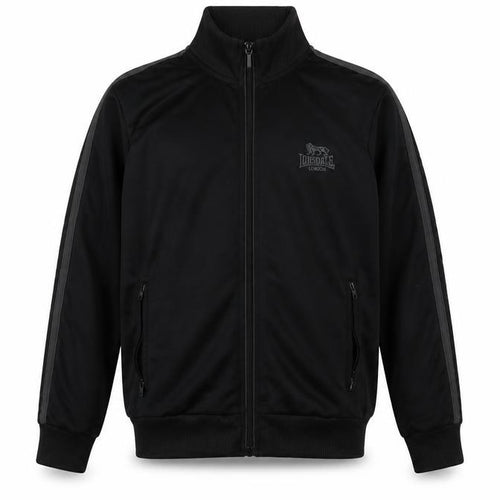Lonsdale Boys Black Striped Polyester Full Zip Sweatshirt Size 11-12 Years  Zip