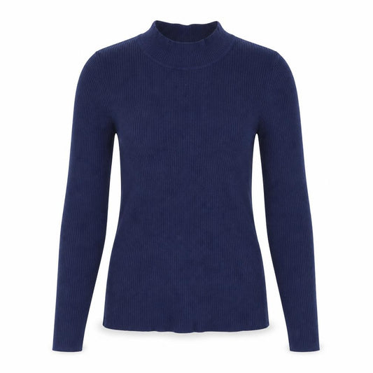 Front view of Primark women’s blue viscose pullover sweatshirt, size L, pullover