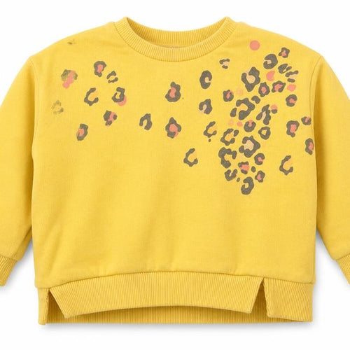 F&F Girls Yellow  Cotton Pullover Jumper Size 12-18 Months