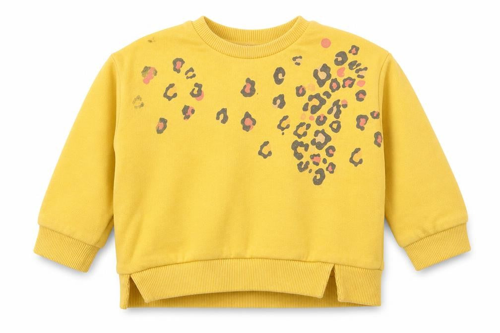 F&F Girls Yellow  Cotton Pullover Jumper Size 12-18 Months