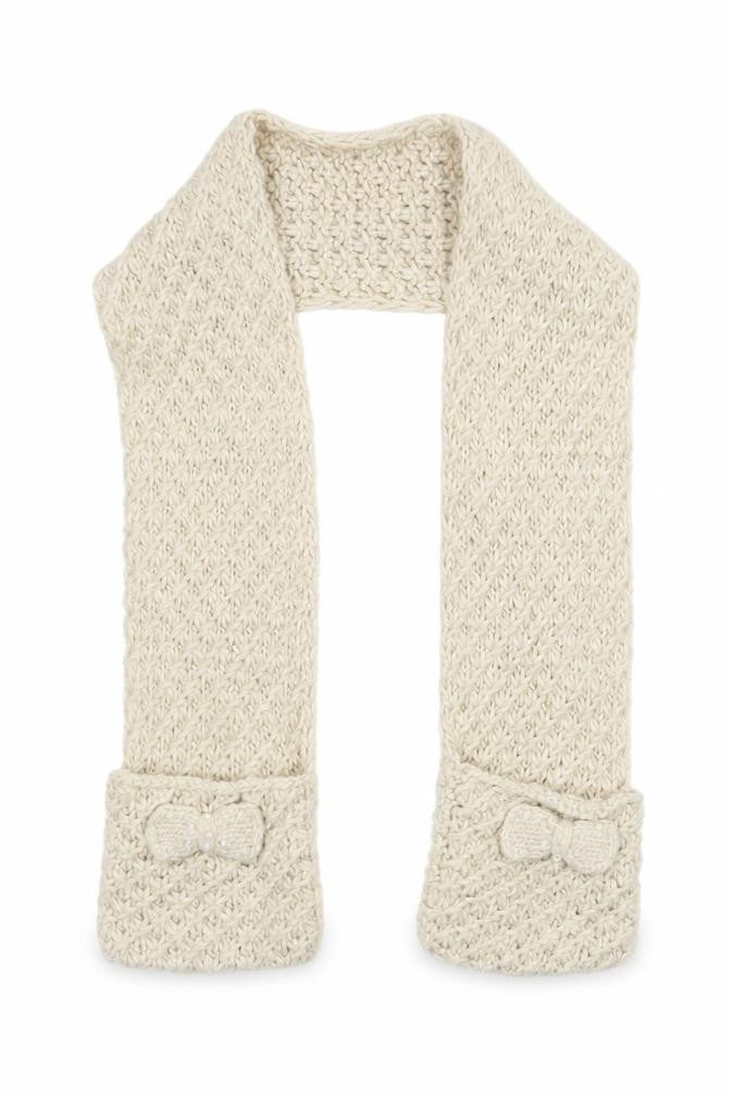 Front view of Mothercare Ivory Acrylic Scarf Scarves & Wraps One Size