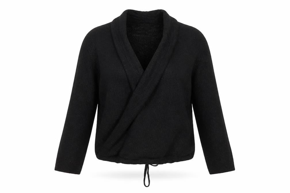 M&S Womens Black V-Neck  Viscose Cardigan Jumper Size 10