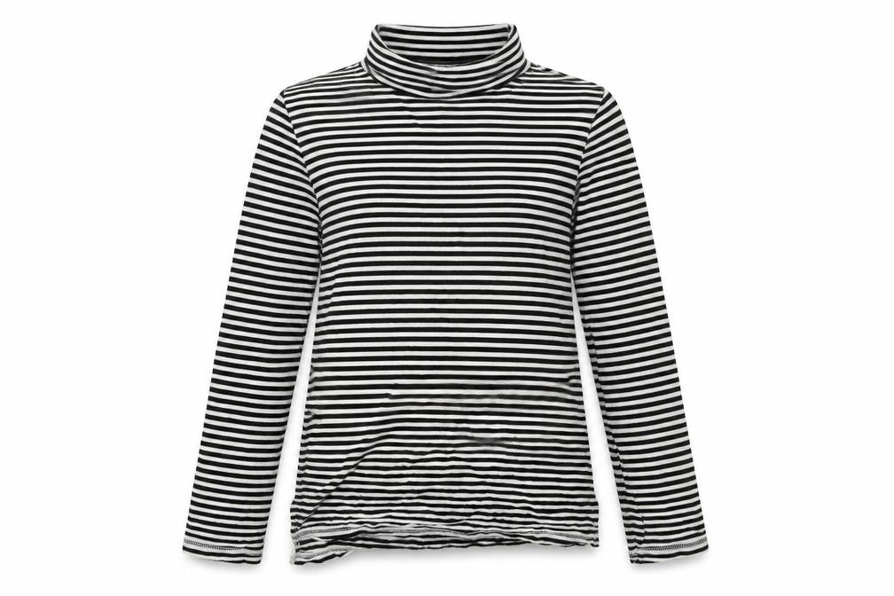 Front view of Next women’s white striped cotton pullover sweatshirt, size UK 8, pullover