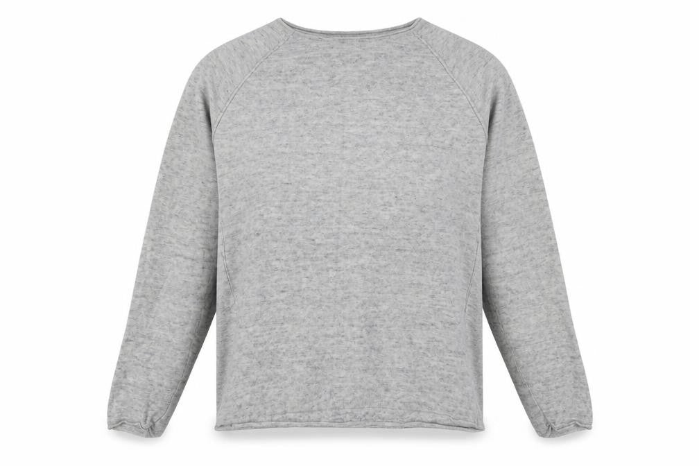 Front view of Primark men’s grey cotton pullover sweatshirt, size M
