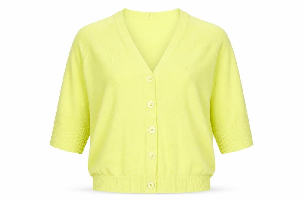 Per Una Womens Green V-Neck  Lyocell Cardigan Jumper Size M