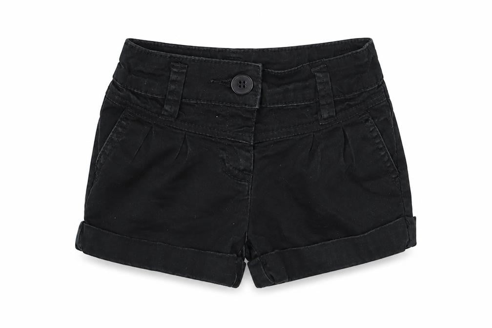 George Girls Black  Cotton Bermuda Shorts Size 4 Years  Regular