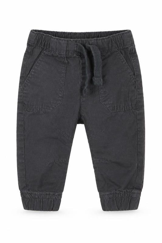 Front view of F&F Baby Grey 100% Cotton Jogger Trousers, size 3-6, Months