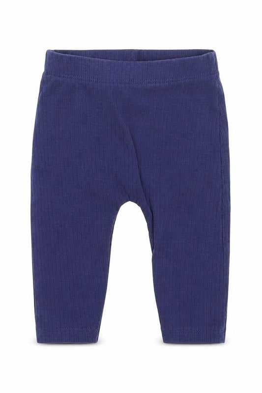 Front view of George girls’ blue cotton capri leggings, size 3-6, months