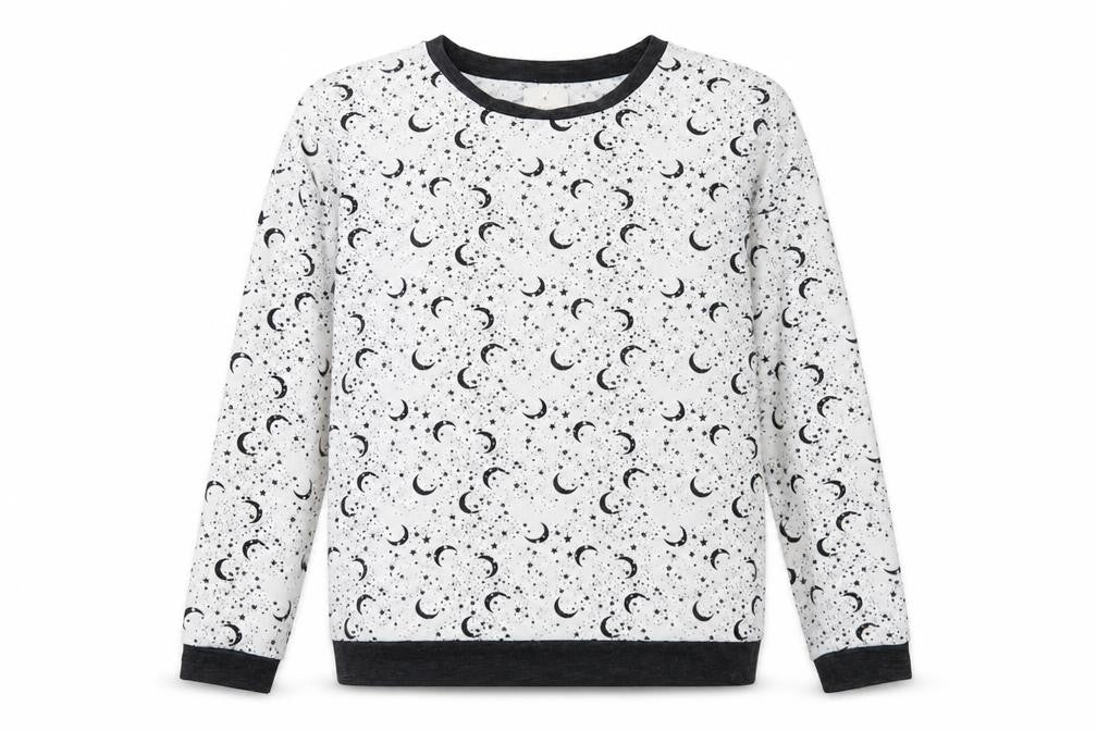 Front view of Matalan women’s white solid polyester top pyjama top, size M