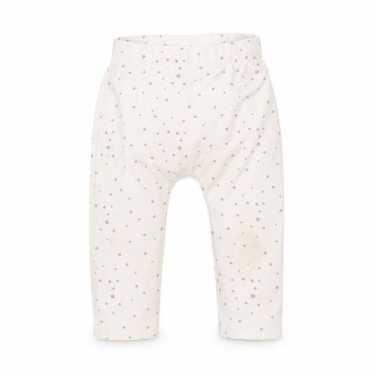 Front view of George girls’ beige spotted cotton trousers, size 6-9, months - leggings