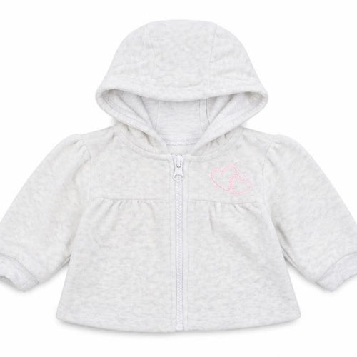 Baby Girls Grey  Cotton Full Zip Jumper Size 3-6 Months  Zip - hoodie