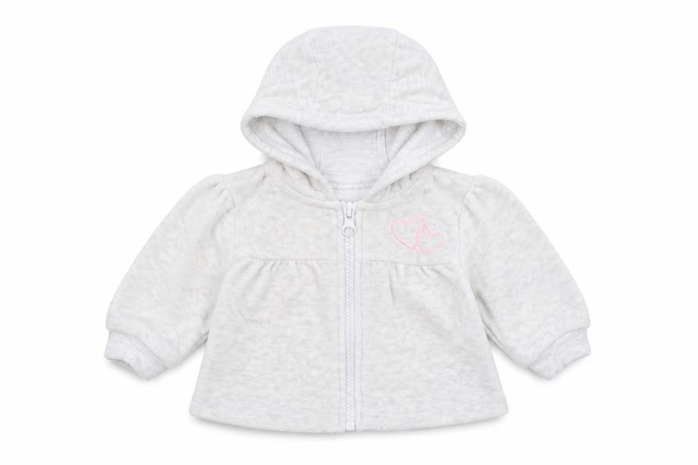 Baby Girls Grey  Cotton Full Zip Jumper Size 3-6 Months  Zip - hoodie