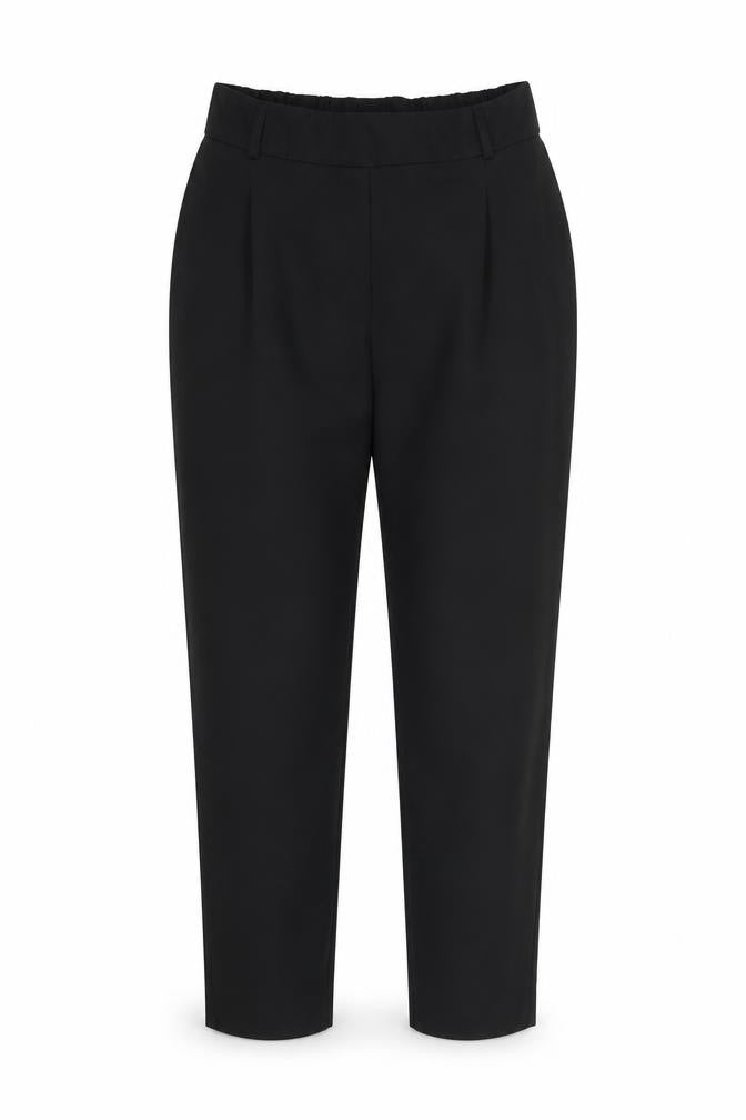 Front view of George women’s black polyester trousers, size UK 10, 25-inch leg regular